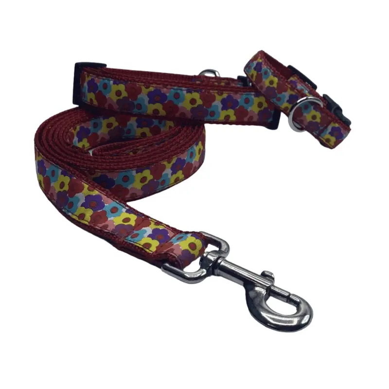 Flower Power Dog Collars or Leads (5/8" Wide)