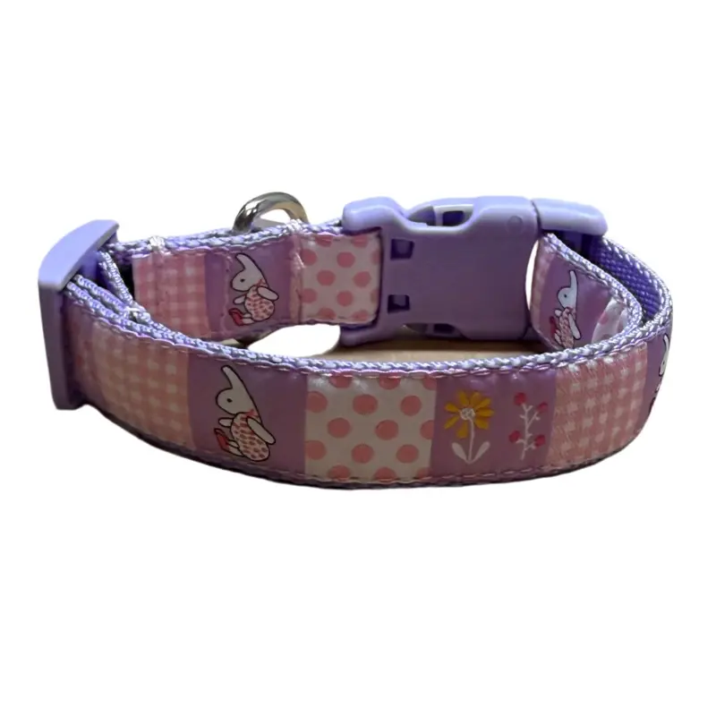 Spring Bunny Ribbon  Collars or leads (1" Wide)