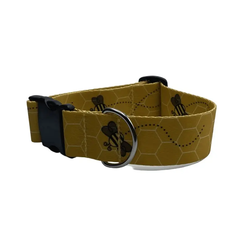 Busy Bee Collar Dog Collar (1.5" Wide)