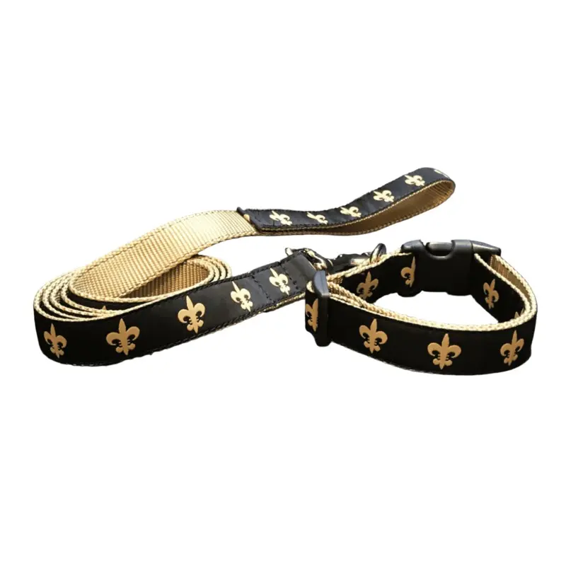 Golden NOLA FDL Dog Collars or Leads (1" Wide)