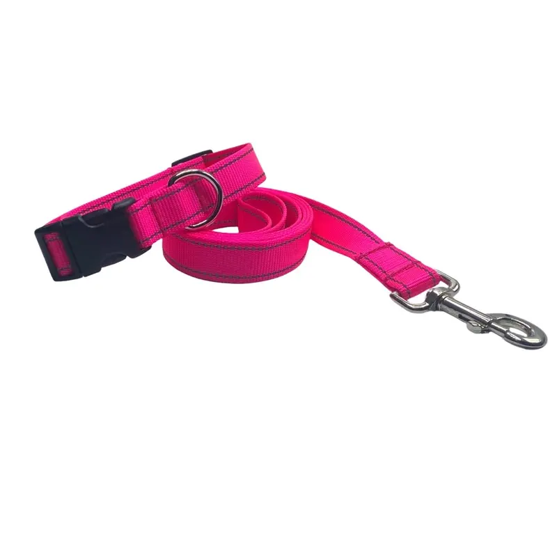Pink Reflections Dog Collars or Leads (1" Wide)