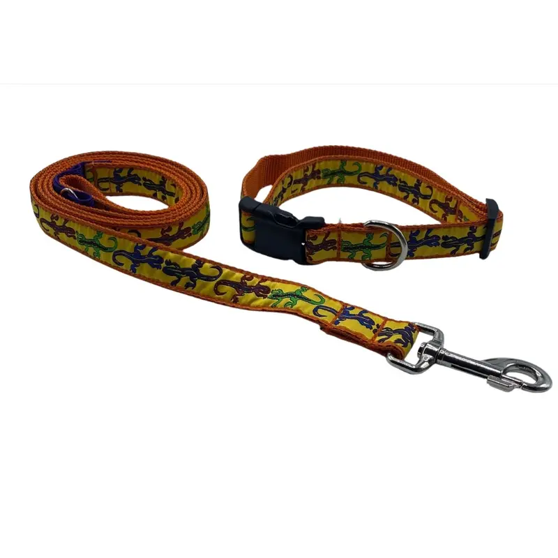 Southern Lizard Ribbon  Collars or Leads (1" Wide)