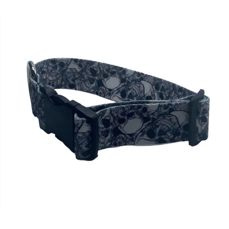Deathly Skulls Dog Collar (1.5" Wide)