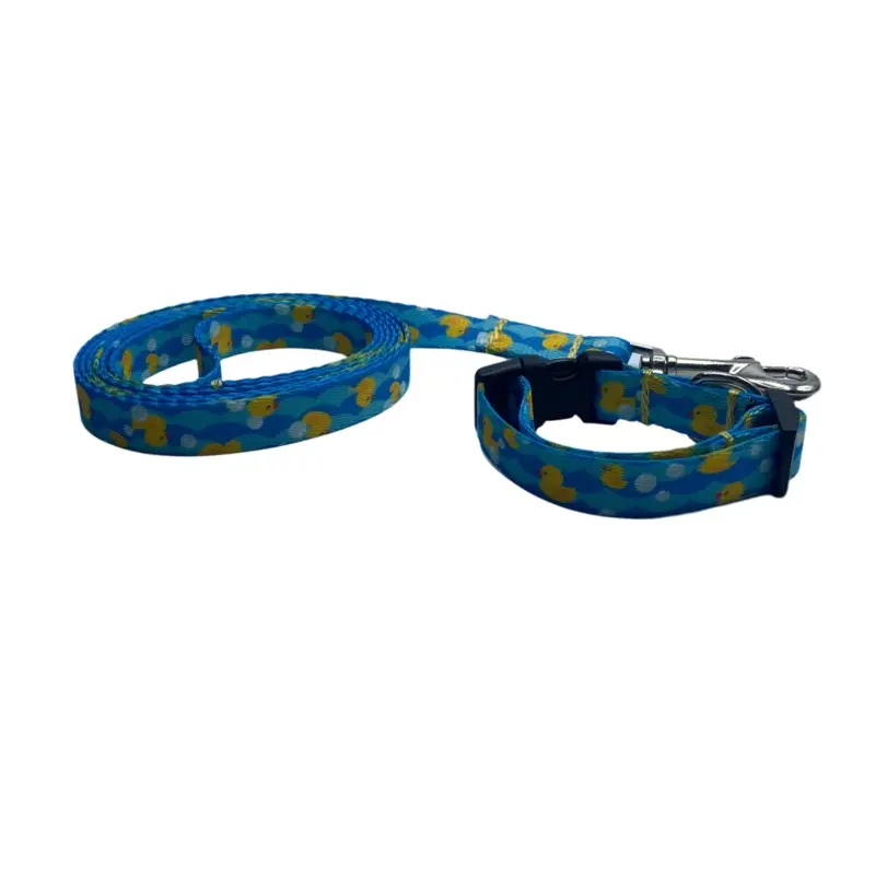 Yellow Duck Nylon Collars or Leads (5/8" wide)