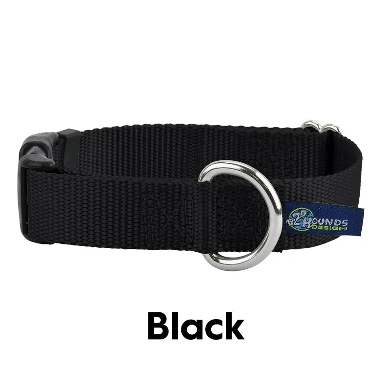 5/8 and 1 Black Nylon Dog Collars