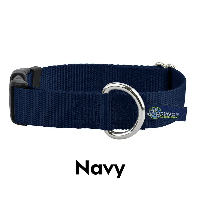5/8 and 1 Navy Blue Nylon Dog Collar