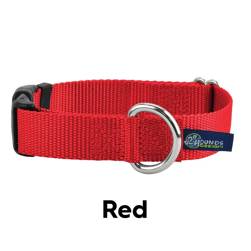 5/8 and 1 Red Nylon Dog Collar