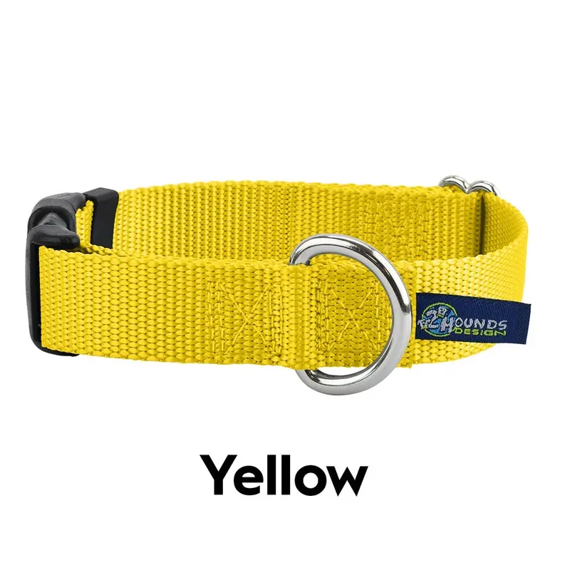 5/8 and 1 Yellow Nylon Dog Collar