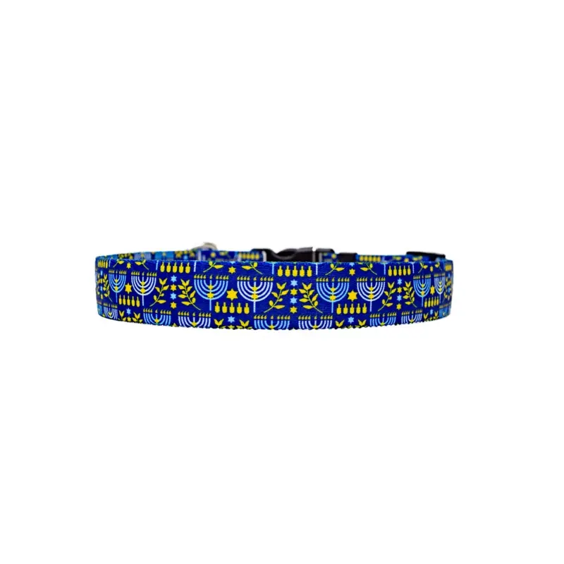 Bright Menorahs Dog Collar