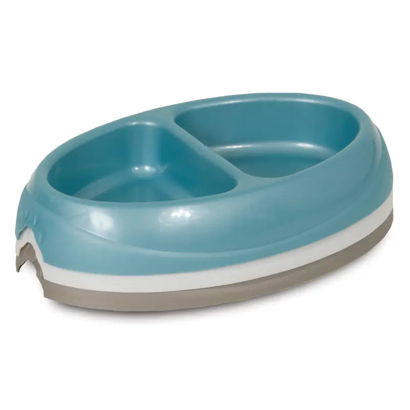 Petmate Ultra Lightweight Double Diner Cat Bowl Assorted SM