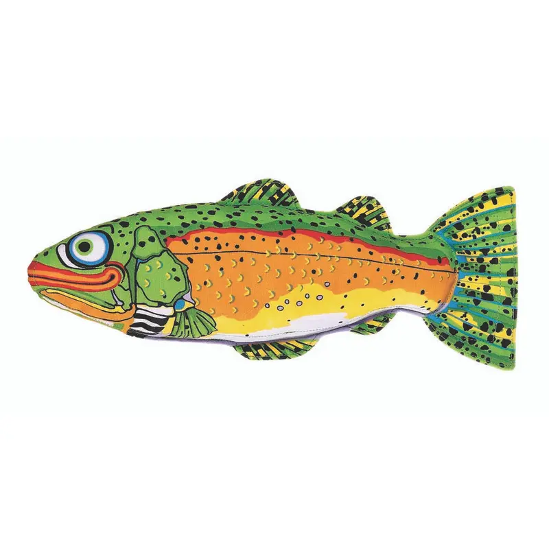 FAT CAT Classic Incredible Strapping Yankers Dog Toy Trout Multi-Color MD