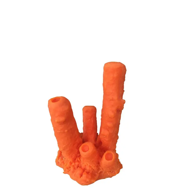 Weco South Pacific Coral Tube Sponge Ornament Orange SM