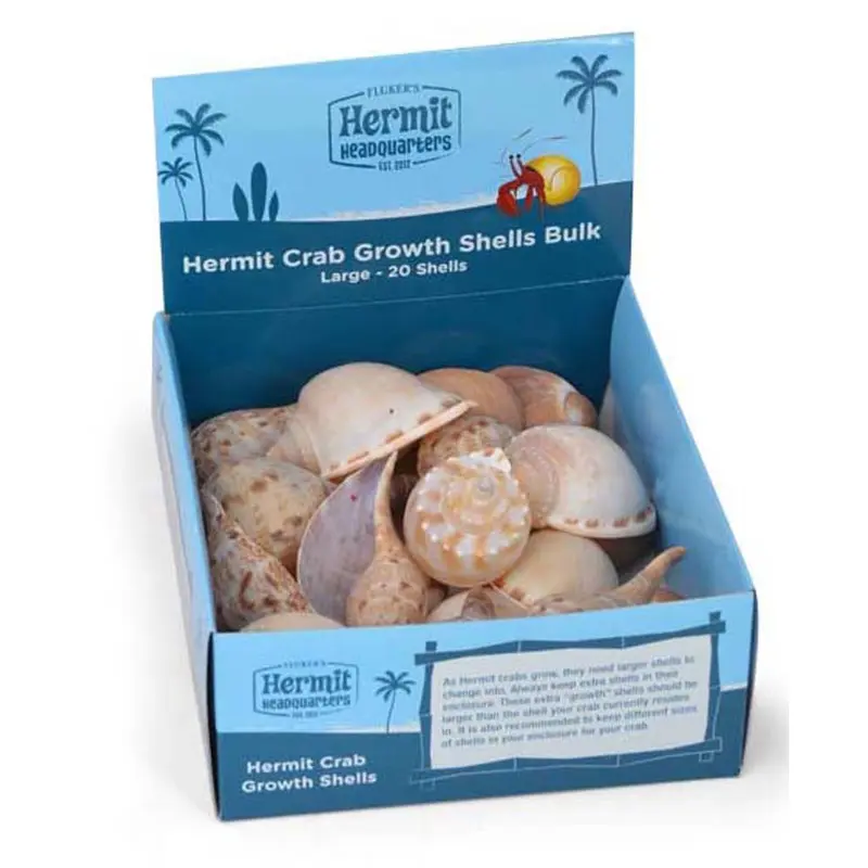 Fluker's Hermit Crab Growth Shells Display Assorted 20pk LG