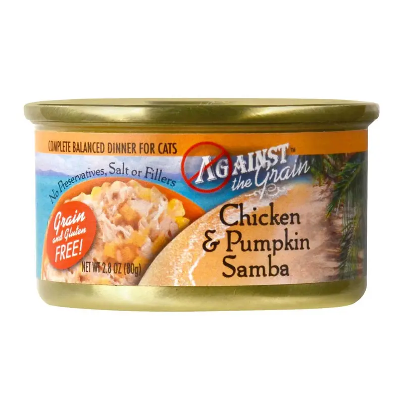 Against the Grain Chicken & Pumpkin Samba Dinner Wet Cat Food 2.8oz