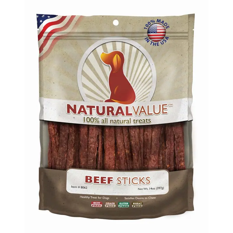 Loving Pets Natural Value Sticks Dog Treats Beef 14oz