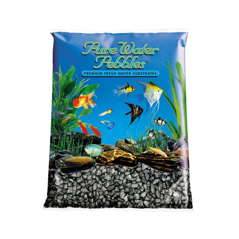 Pure Water Pebbles Premium Fresh Water Frosted Aquarium Gravel Black 2/25 lb