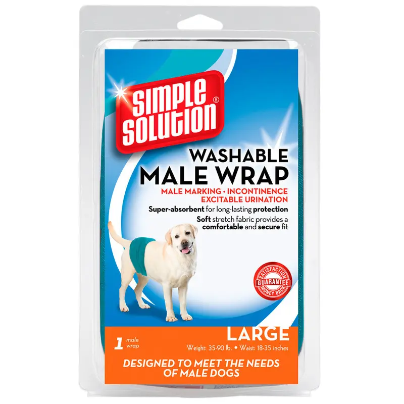 Simple Solution Washable Male Wrap Blue LG