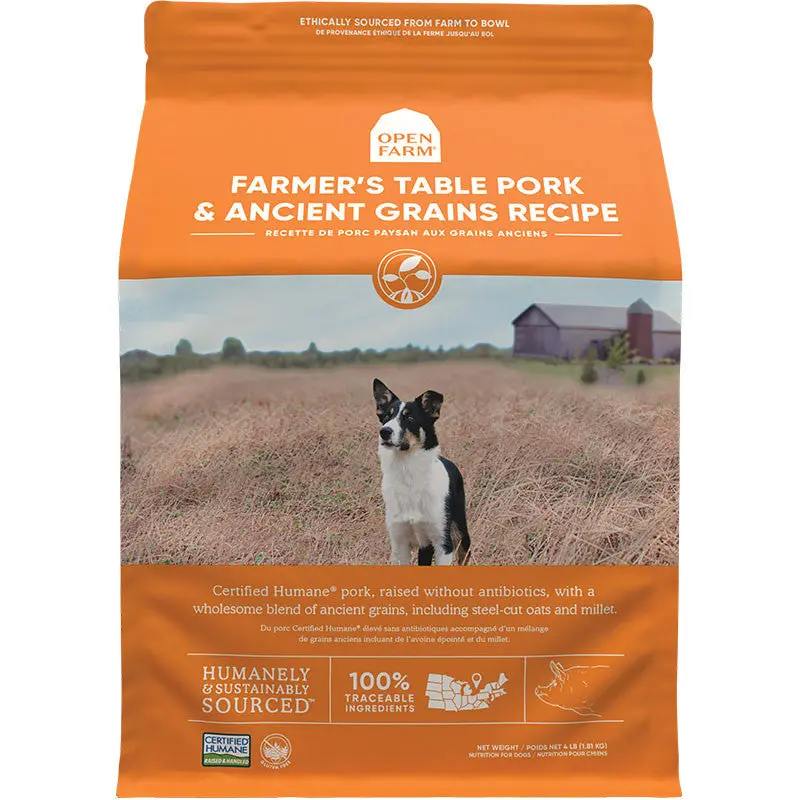 Open Farm Dog Ancient Grain Farmer's Table Pork 11lb