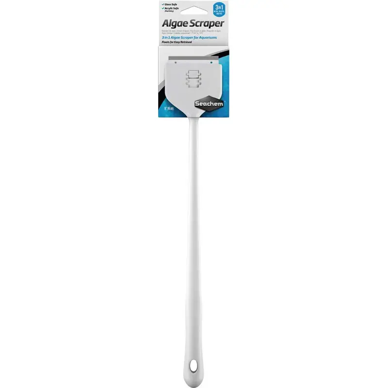Seachem 3-in-1 Algae Scraper for Glass and Acrylic Aquariums 18 in