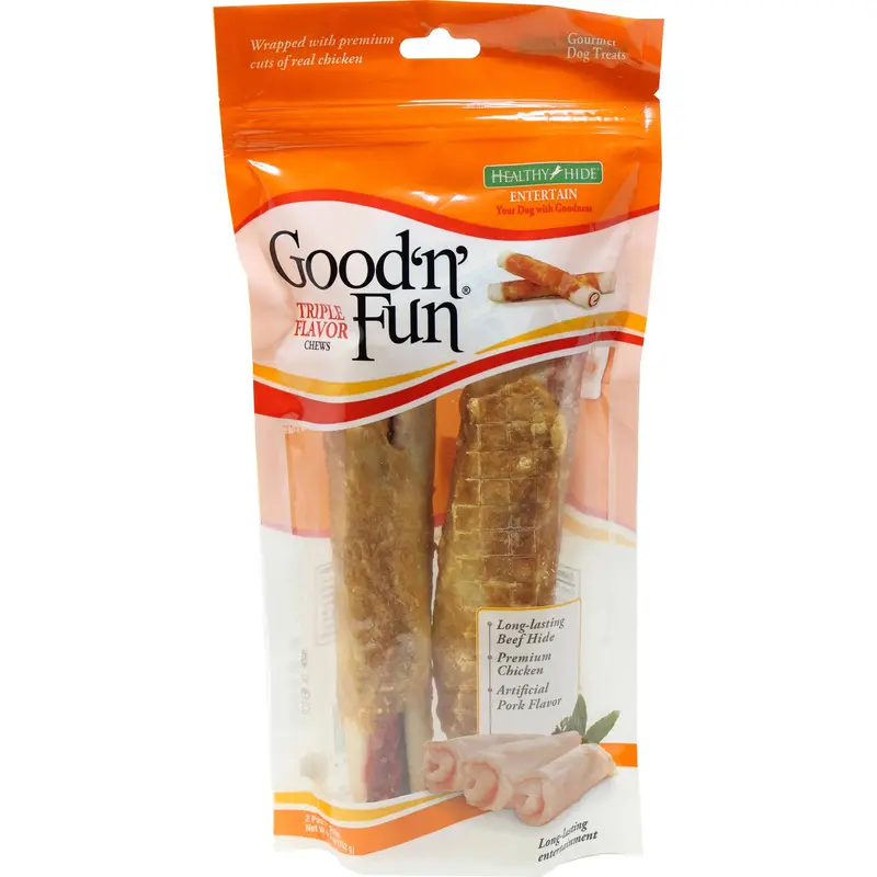 Salix Good N Fun Pork Beef Chicken Roll 7" 2 pack