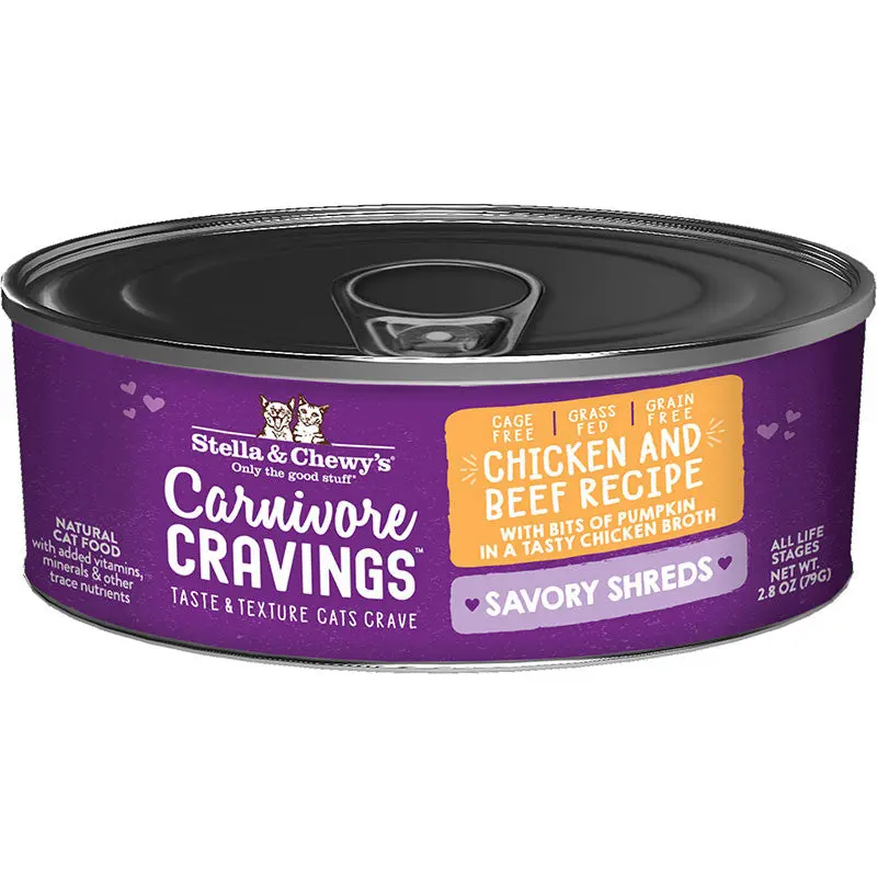 Stella & Chewy's Cat Carnivore Cravings Shred Chicken & Beef 2.8oz
