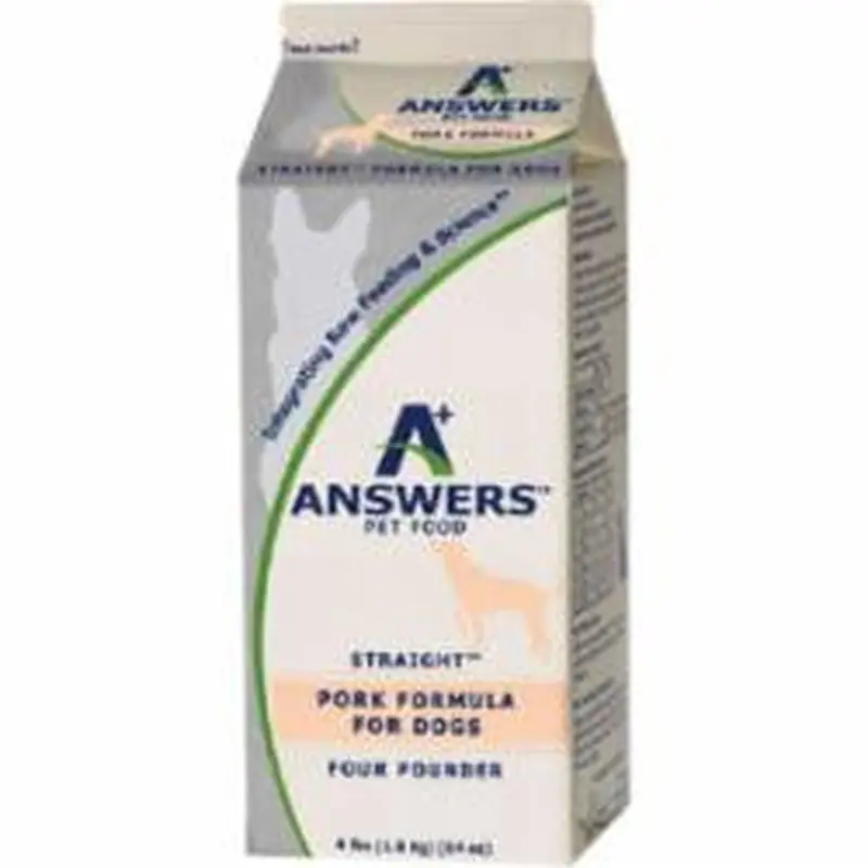 Answers Dog Frozen Straight Pork 4lb 