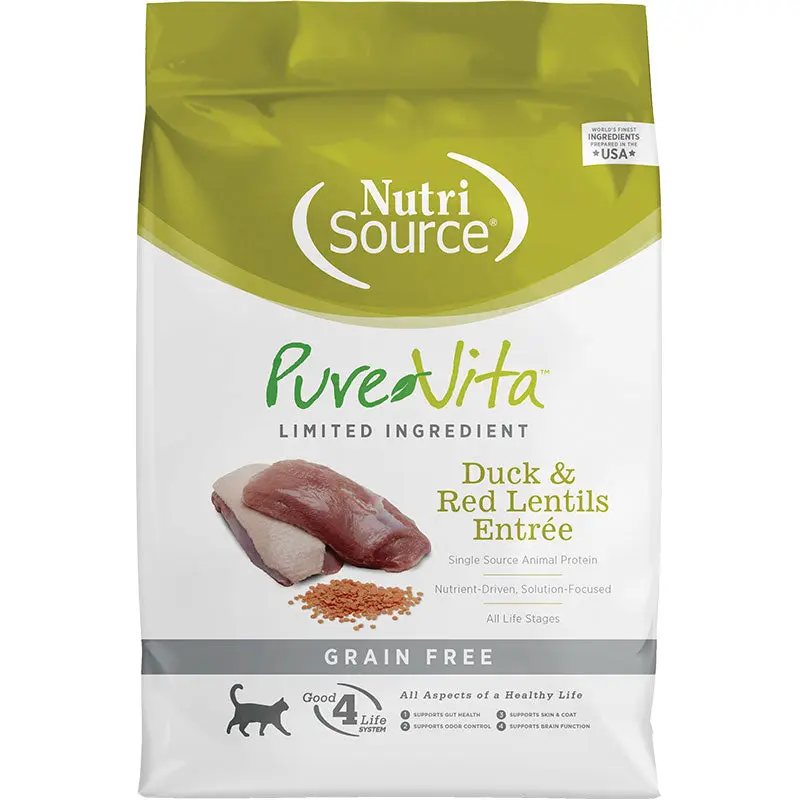 NutriSource Pure Vita Duck & Lentils Cat Food 6.6lb 