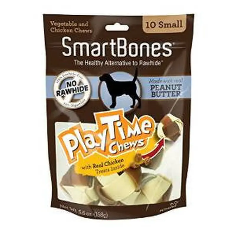 SmartBones PlayTime Chews Peanut Butter Small 10 Pk 