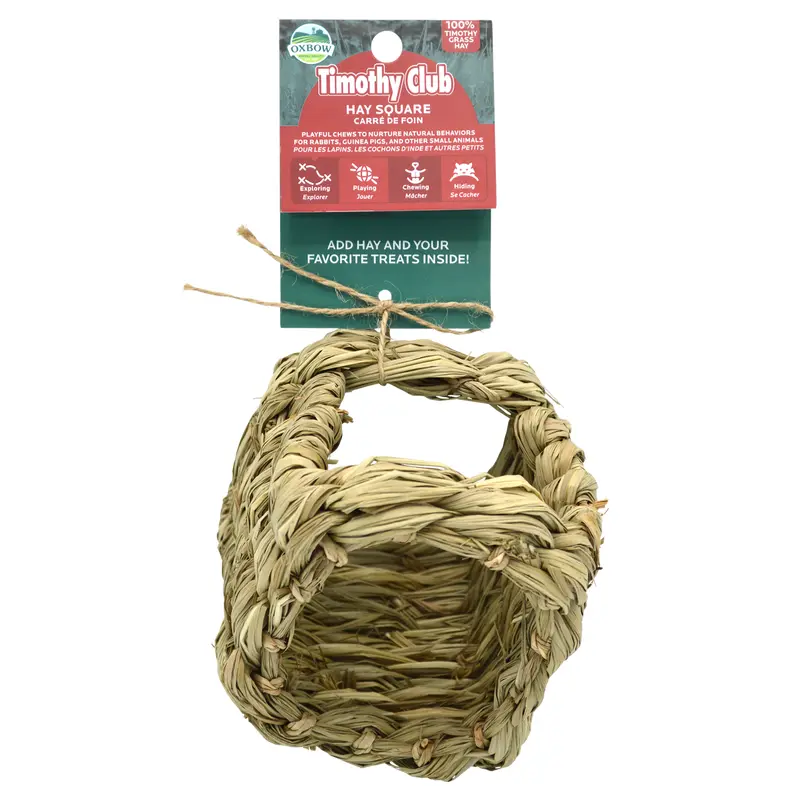 Oxbow Animal Health Timothy CLUB Timothy Hay Square Small Animal Chew One Size