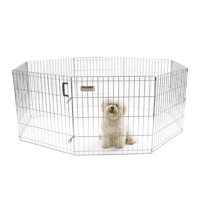 Precision Pet Products Exercise Pen Silver Pro Handler 24"