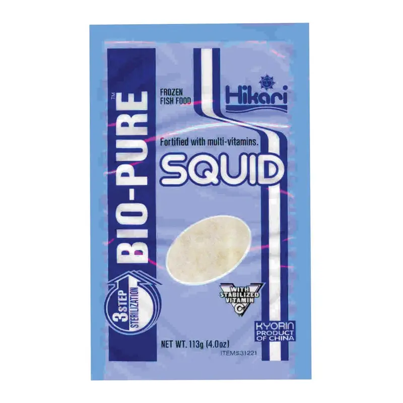Hikari Bio-Pure Squid Frozen Fish Food 4 oz SD-5