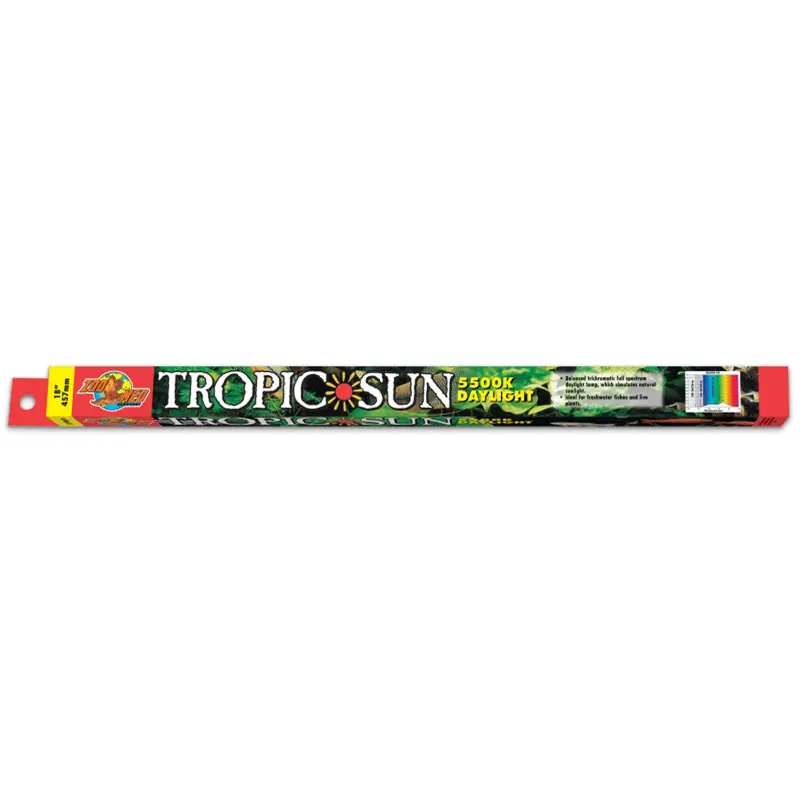 Zoo Med Tropic Sun 5500K Daylight T8 Lamp White 18 in