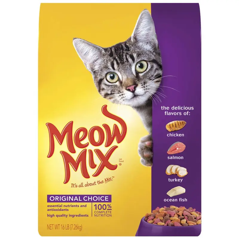 Meow-Mix Original Choice Dry Cat Food Chicken, Turkey, Salmon & Ocean Fish 16lb