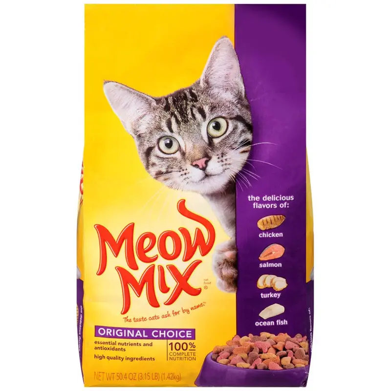 Meow-Mix Original Choice Dry Cat Food Chicken, Turkey, Salmon & Ocean Fish 3.15lb