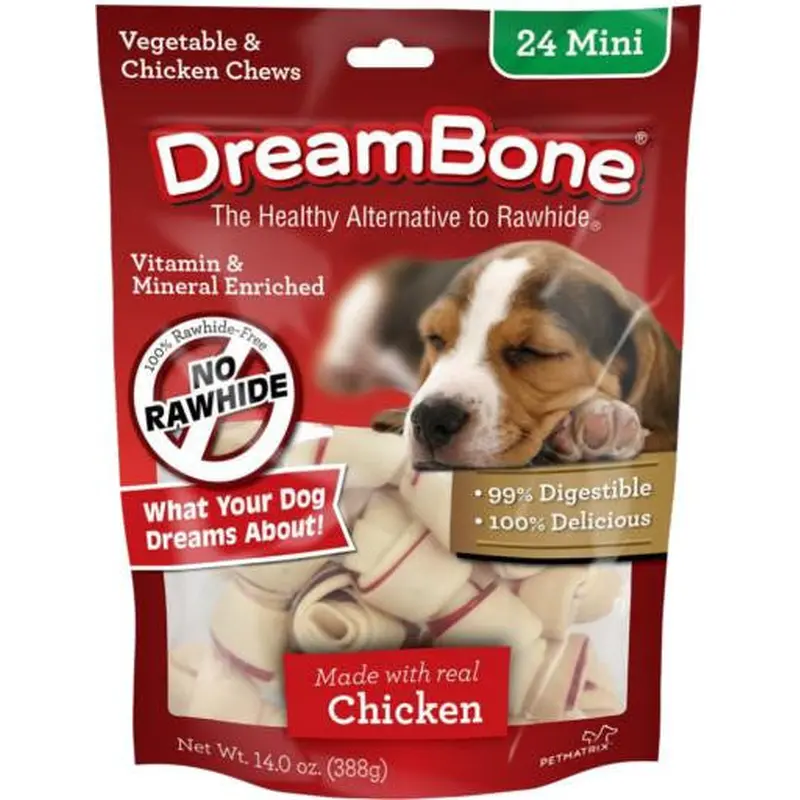 Dreambone Chicken Dog Chew Mini 24pck 