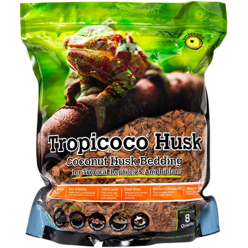 Galapagos Tropicoco Natural Coconut Husk Bedding Substrate Brown 8 qt