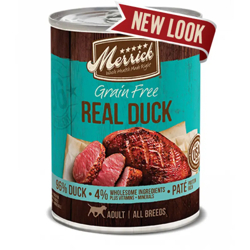 Merrick Grain Free 96% Real Duck Recipe 12/12.7oz 