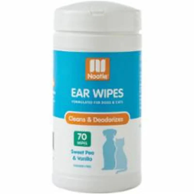 Nootie Sweet Pea & Vanilla Ear Wipes For Dogs & Cats-70-ct-