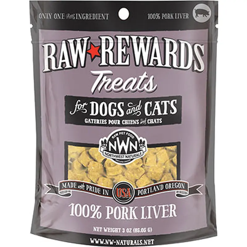 Northwest Naturals Dog Freeze Dried Pork Liver 3oz 