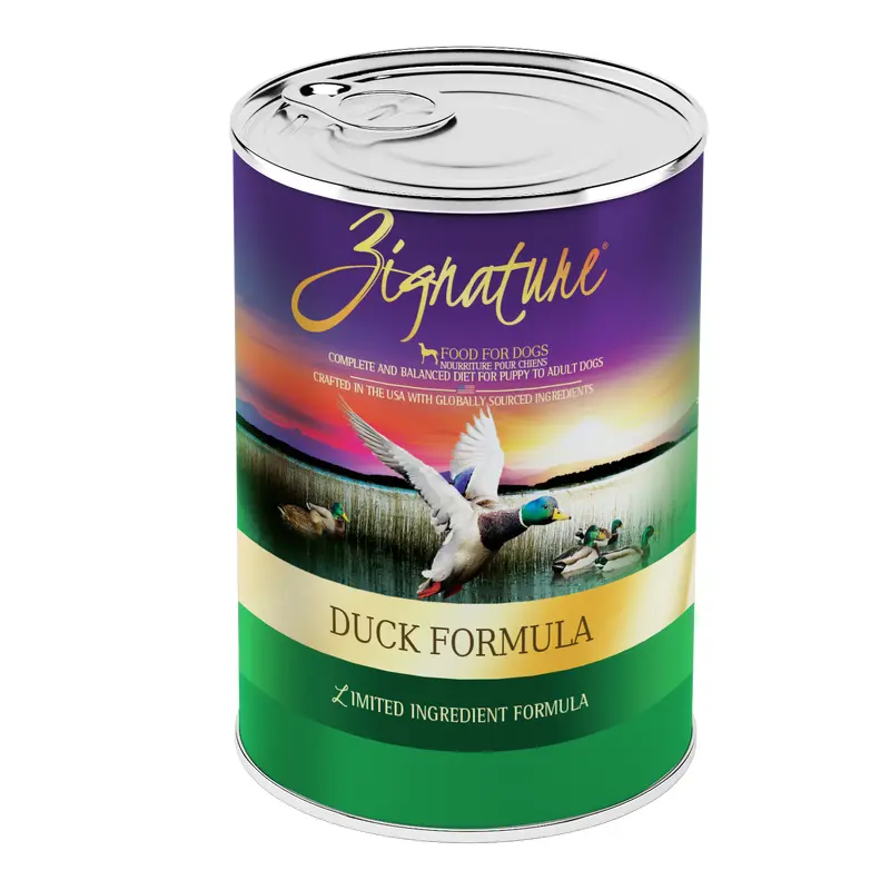 Zignature Duck Formula Dog Food 12/13 oz