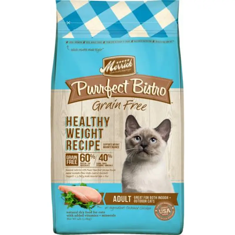 Merrick Purrfect Bistro Healthy Weight Recipe Cat 7lb 
