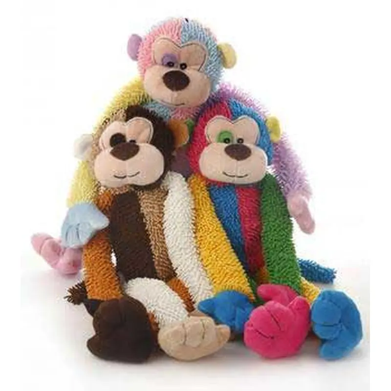 Multipet Multi Crew Monkey Assorted Colors 17in 