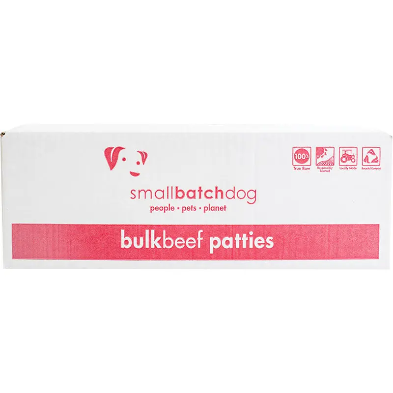 Smallbatch dog Frozen Patties - Beef 18lb 