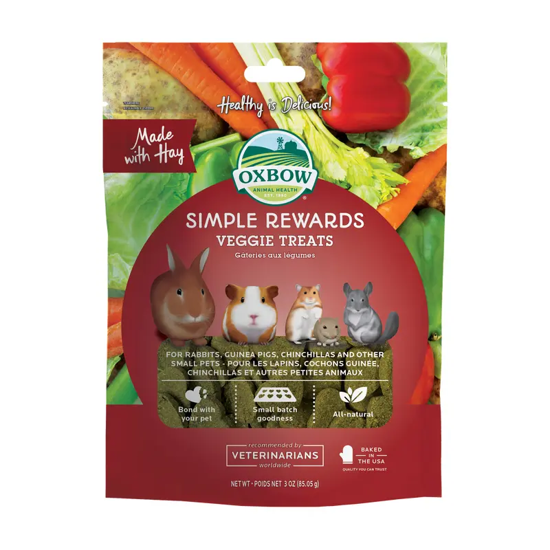 Oxbow Animal Health Simple Rewards Veggie Small Animal Treats 3oz