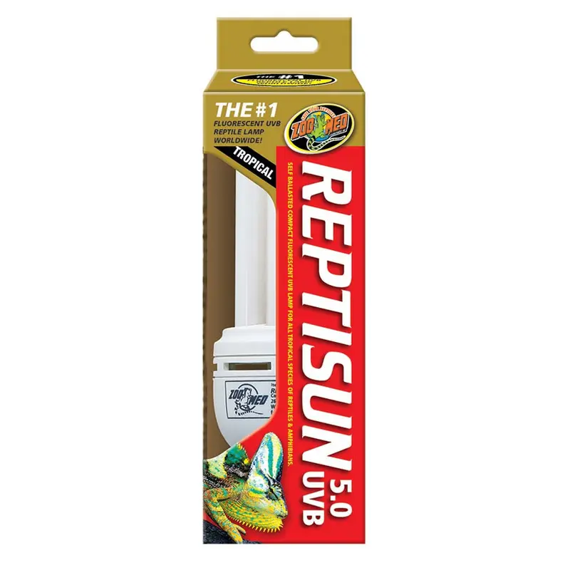 Zoo Med ReptiSun 5.0 UVB Tropical Compact Fluorescent Lamp Regular White 26 Watt