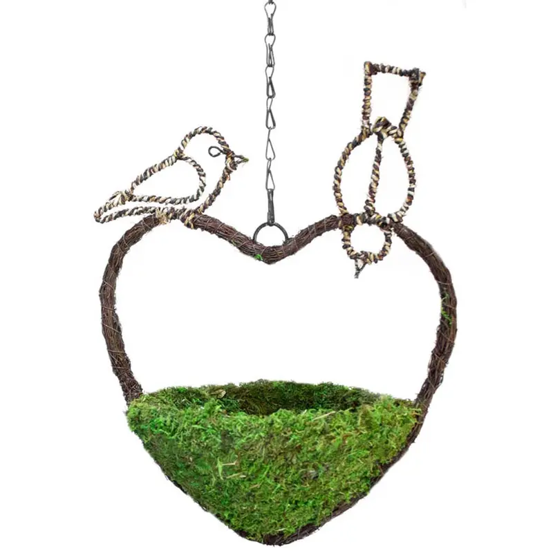 Supermoss Woven Sparrow Bird Feeder Vibrant Green 9.5 in