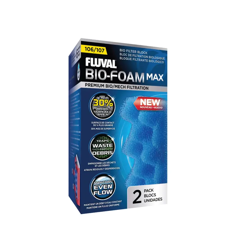 Fluval 107 Blue BioFoam MAX, 2 pcs