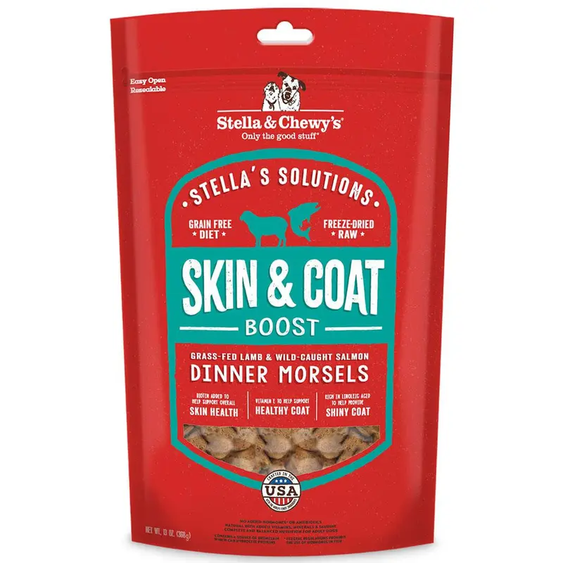 Stella & Chewy's Stella Solutions Freeze Dried Skin & Coat Lamb & Salmon 13oz 