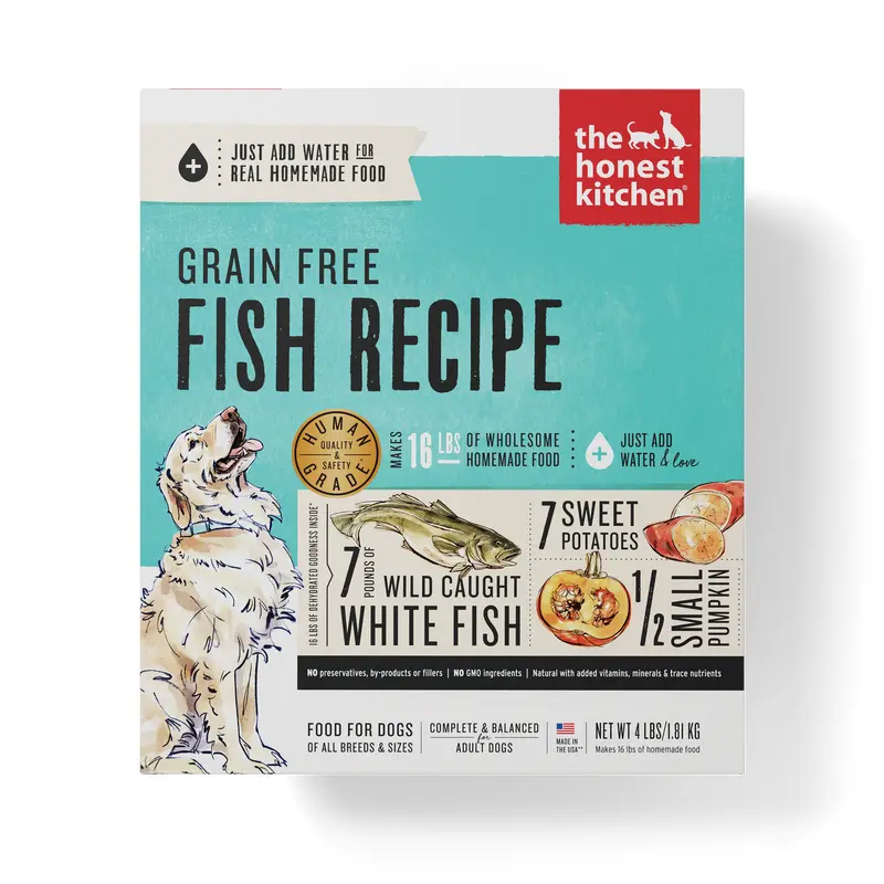 The Honest Kitchen Grain Free  Dehydrated Dog Food - Fish - 4lb Box