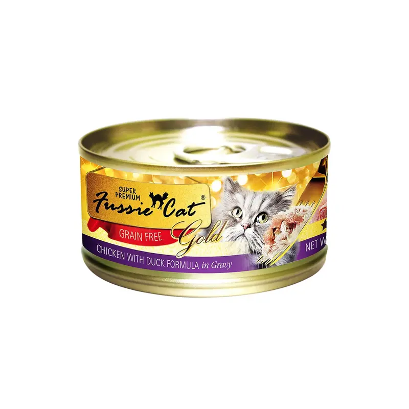 Fussie Cat Super Premium Wet Cat Food - Chicken with Duck 2.8oz Can
